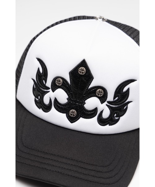 SUPPLIER メッシュキャップ 試着のみ Cross-Leather-Patch-Mesh-Cap-