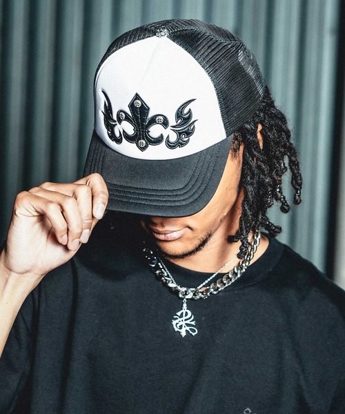 SUPPLIER(サプライヤー)の「メッシュキャップ|Fleur Leather Patch Mesh Cap|SUPPLIER(キャップ・メンズ・ブラック・FREE)」の14枚目の写真