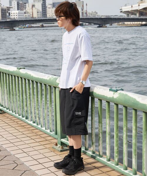 FFEIN(フェイン)の「【FFEIN(フェイン)】ナイロンワイドハーフカーゴショーツ / ショーツ 短パン ドローコード(カーゴパンツ・メンズ・ブラック/チャコール/ネイビー・SMALL/MEDIUM/LARGE)」の4枚目の写真