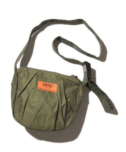 UNIVERSAL OVERALL（ユニバーサルオーバーオール）の「【UNIVERSAL OVERALL】GABARDINE HOBO SHOULDERBAG / ギャバジンツイルショルダーバッグ（ショルダーバッグ・レディース・ベージュ/グリーン・FREE）」の2枚目の写真