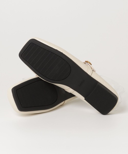 Lunea（ルネア）の「スクエアストラップフラットミュール（パンプス・レディース・ホワイト/ブラウン・24.5/24/23.5/23/22.5/25）」の5枚目の写真