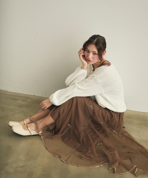 Lunea（ルネア）の「スクエアストラップフラットミュール（パンプス・レディース・ホワイト/ブラウン・24.5/24/23.5/23/22.5/25）」の9枚目の写真