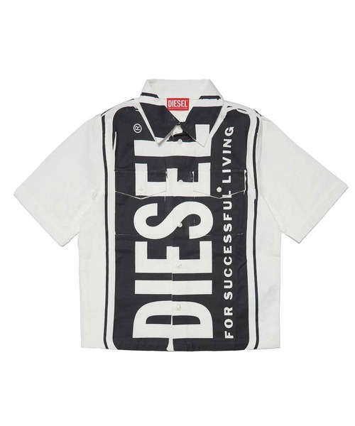 DIESEL KIDS(ディーゼルキッズ)の「DIESEL(ディーゼル)Kids & Junior ブランドロゴ半袖シャツ(シャツ/ブラウス・キッズ・ホワイト・10Y/4Y/6Y/8Y/12Y/14Y/16Y)」の1枚目の写真