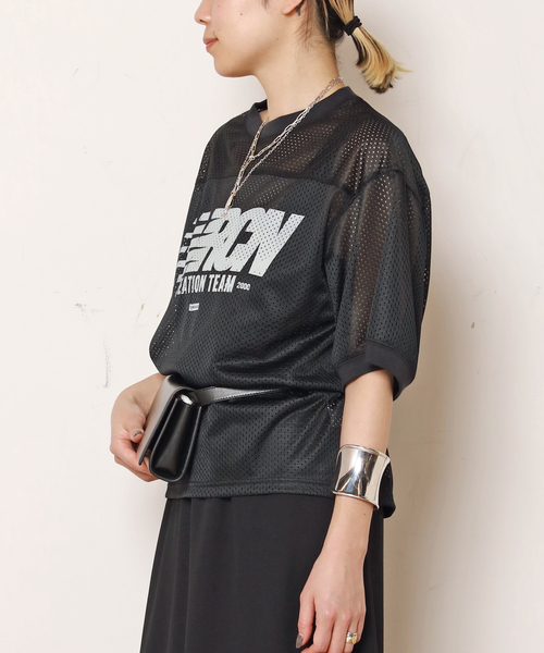 AMERICANA/アメリカーナ】メッシュTシャツ（Tシャツ/カットソー