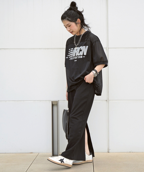 AMERICANA/アメリカーナ】メッシュTシャツ（Tシャツ/カットソー
