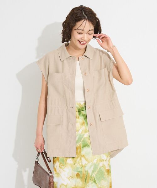 CRAFT STANDARD BOUTIQUE（クラフトスタンダードブティック）の「ミリタリージレ（ベスト・レディース・チャコールグレー/ベージュ・FREE）」の20枚目の写真