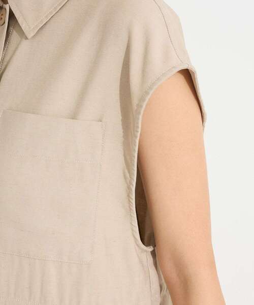 CRAFT STANDARD BOUTIQUE（クラフトスタンダードブティック）の「ミリタリージレ（ベスト・レディース・チャコールグレー/ベージュ・FREE）」の3枚目の写真