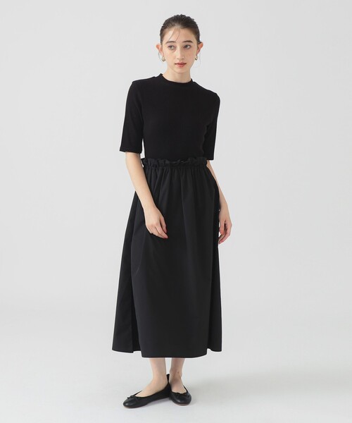 B:MING by BEAMS(ビーミングバイビームス)の「カット コンビ ワンピース (手洗い可)(ワンピース・レディース・ライトグレー/ブラック/オフホワイト・SMALL/MEDIUM)」の12枚目の写真