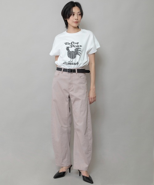 セール】ダスティー加工デニムバレルパンツ（デニムパンツ）｜Munich