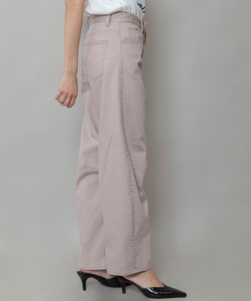 Munich（ミューニック）の「ダスティー加工デニムバレルパンツ（デニムパンツ・レディース・ピンク/モカ/サックスブルー・M/S/XS）」の18枚目の写真