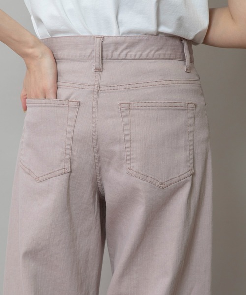 Munich（ミューニック）の「ダスティー加工デニムバレルパンツ（デニムパンツ・レディース・ピンク/モカ/サックスブルー・M/S/XS）」の14枚目の写真