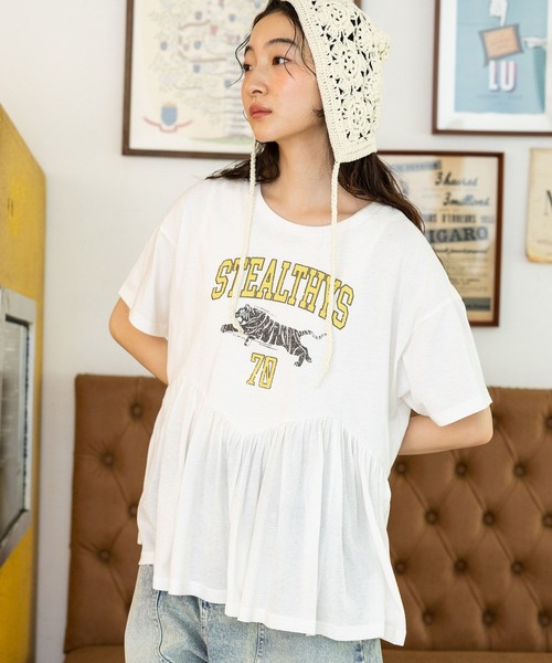 niko and...（ニコアンド）の「オリジナルフラワーボンネット（ニットキャップ/ビーニー・レディース・チャコール/ベージュ・0）」の9枚目の写真