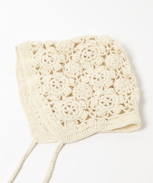 niko and...（ニコアンド）の「オリジナルフラワーボンネット（ニットキャップ/ビーニー・レディース・チャコール/ベージュ・0）」の22枚目の写真