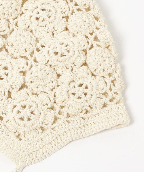 niko and...（ニコアンド）の「オリジナルフラワーボンネット（ニットキャップ/ビーニー・レディース・チャコール/ベージュ・0）」の20枚目の写真