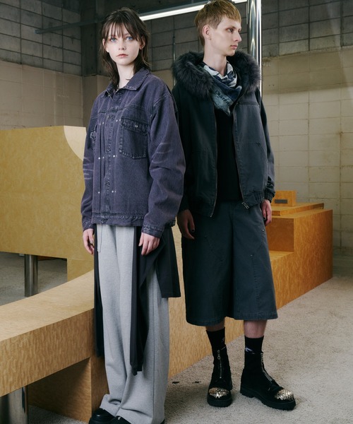 AIVER（アイバー）の「AIVER　ヘビースウェットレイヤードバギーパンツ（スウェットパンツ・メンズ・ブラック/グレー・SMALL/MEDIUM/LARGE）」の18枚目の写真