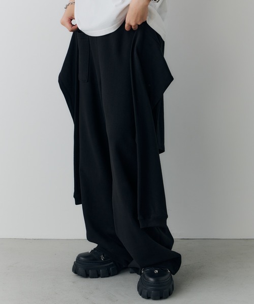 AIVER（アイバー）の「AIVER　ヘビースウェットレイヤードバギーパンツ（スウェットパンツ・メンズ・ブラック/グレー・SMALL/MEDIUM/LARGE）」の20枚目の写真