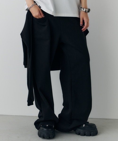 AIVER（アイバー）の「AIVER　ヘビースウェットレイヤードバギーパンツ（スウェットパンツ・メンズ・ブラック/グレー・SMALL/MEDIUM/LARGE）」の19枚目の写真