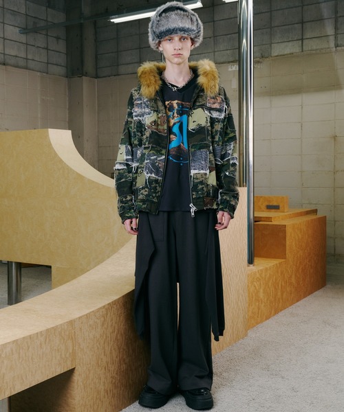 AIVER（アイバー）の「AIVER　ヘビースウェットレイヤードバギーパンツ（スウェットパンツ・メンズ・ブラック/グレー・SMALL/MEDIUM/LARGE）」の13枚目の写真