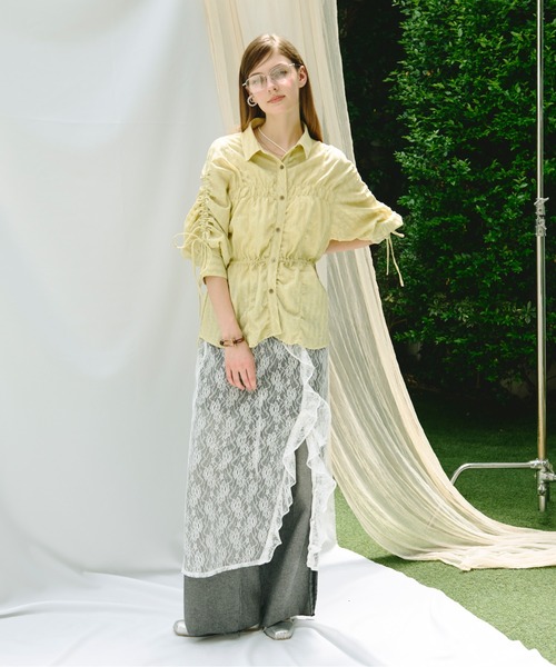 loin nuit（ロワンニュイ）の「frill slit cami onepiece / フリルスリットキャミワンピース（ワンピース・レディース・ホワイト/その他/ブラック・FREE）」の16枚目の写真