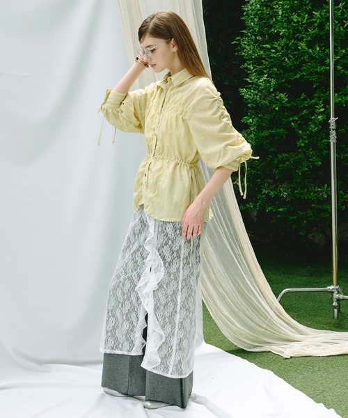 loin nuit（ロワンニュイ）の「frill slit cami onepiece / フリルスリットキャミワンピース（ワンピース・レディース・ホワイト/その他/ブラック・FREE）」の18枚目の写真