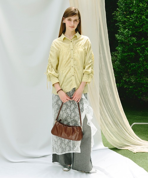 loin nuit（ロワンニュイ）の「frill slit cami onepiece / フリルスリットキャミワンピース（ワンピース・レディース・ホワイト/その他/ブラック・FREE）」の19枚目の写真