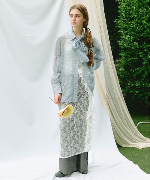 loin nuit（ロワンニュイ）の「frill slit cami onepiece / フリルスリットキャミワンピース（ワンピース・レディース・ホワイト/その他/ブラック・FREE）」の22枚目の写真