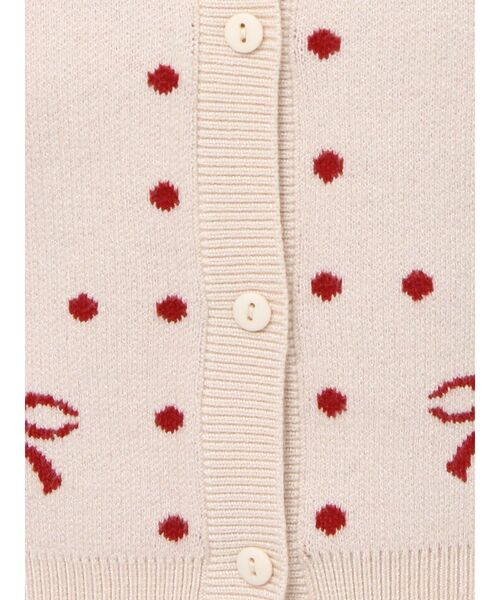 merry jenny（メリージェニー）の「ribbon dotパフスリーブニットカーディガン（カーディガン/ボレロ・レディース・アイボリー/グレー/レッド・FREE）」の17枚目の写真