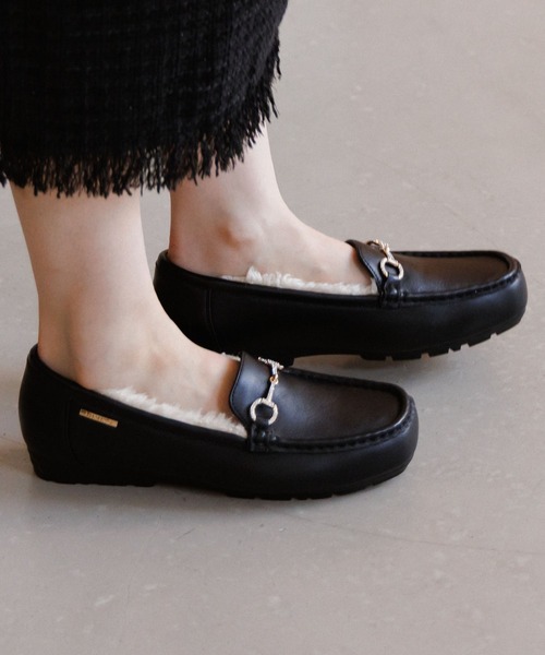 セール】【HIMIKO】【撥水】ビジュービットふわふわモカシン/651320