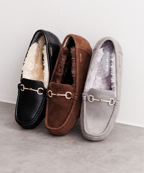 HIMIKO（ヒミコ）の「【HIMIKO】【撥水】ビジュービットふわふわモカシン/651320（モカシン/デッキシューズ・レディース・ダークブラウン/ブラック/グレー・21.5cm/22.0cm/22.5cm/23.0cm/23.5cm/24.0cm/24.5cm/25.0cm/25.5cm/26.0cm/26.5cm）」の22枚目の写真