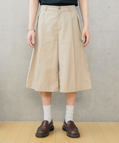 Nanmo.（ナンモ）の「Tack Wide Shorts/タックワイドショーツ（その他パンツ・メンズ・ブラック/ベージュ・LARGE/MEDIUM/SMALL）」の4枚目の写真