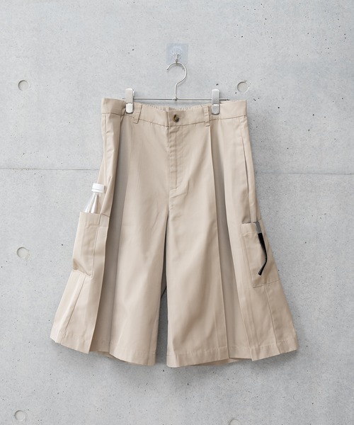 Nanmo.（ナンモ）の「Tack Wide Shorts/タックワイドショーツ（その他パンツ・メンズ・ブラック/ベージュ・LARGE/MEDIUM/SMALL）」の6枚目の写真