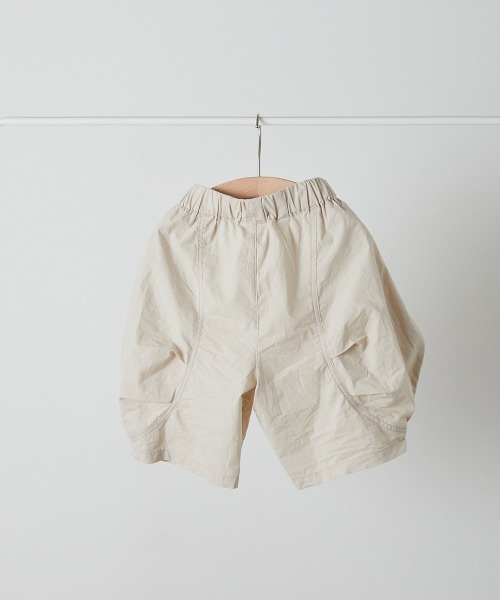 新品　jemma atelier ジェマアトリエ　ハーフパンツ　バルーンパンツ atelier naruse アトリエナルセ / コットンデニム Wゴムバルーン