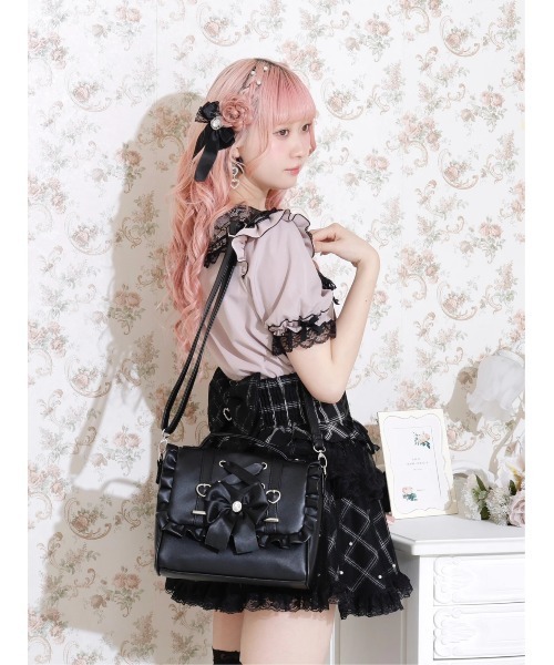 NOEMIE(ノエミー)の「レースアップ3WAYリュック(バックパック/リュック・レディース・ブラック/ピンク/アイボリー・ONE SIZE)」の20枚目の写真