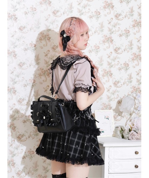 NOEMIE(ノエミー)の「レースアップ3WAYリュック(バックパック/リュック・レディース・ブラック/ピンク/アイボリー・ONE SIZE)」の10枚目の写真