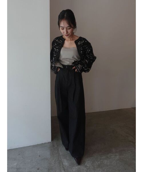 LAGUNAMOON（ラグナムーン）の「【WEB限定カラーあり】コードエンブロイダリーニットカーデ（カーディガン/ボレロ・レディース・オフホワイト/ブラウン/その他1/その他・FREE）」の16枚目の写真