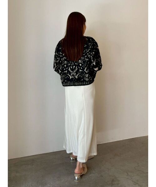 LAGUNAMOON（ラグナムーン）の「【WEB限定カラーあり】コードエンブロイダリーニットカーデ（カーディガン/ボレロ・レディース・オフホワイト/ブラウン/その他1/その他・FREE）」の9枚目の写真