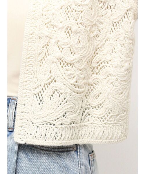 ラグナムーンコードエンブロイダリーニットカーデ