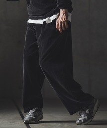 mp13873-Velour fabric wide-leg trousers ベロアパンツ