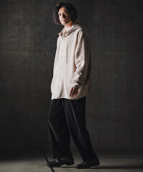 GLIMCLAP(グリムクラップ)の「mp13873-Velour fabric wide-leg trousers ベロアパンツ(その他パンツ・メンズ・チャコール/ブラック・S/M/L)」の17枚目の写真