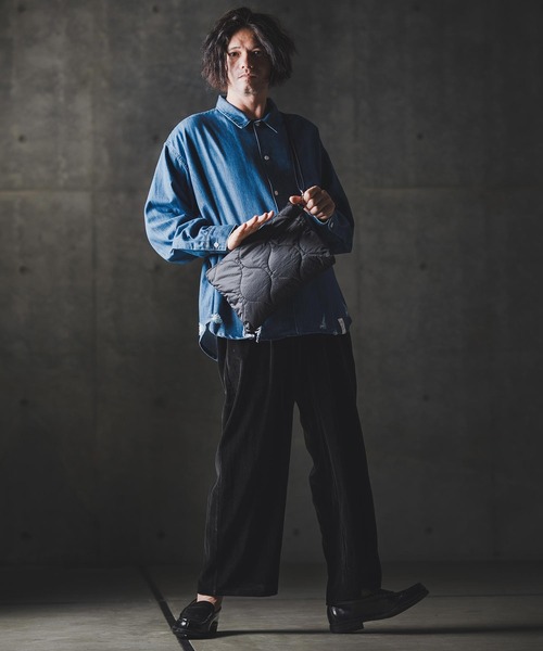 GLIMCLAP(グリムクラップ)の「mp13873-Velour fabric wide-leg trousers ベロアパンツ(その他パンツ・メンズ・チャコール/ブラック・S/M/L)」の18枚目の写真