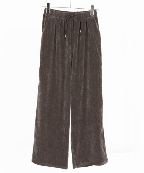 GLIMCLAP(グリムクラップ)の「mp13873-Velour fabric wide-leg trousers ベロアパンツ(その他パンツ・メンズ・チャコール/ブラック・S/M/L)」の19枚目の写真