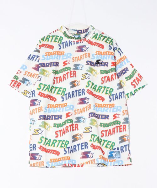 STARTER(スターター)の「【STARTER GOLF】スターターゴルフ STARTERロゴパターン 総柄モックネック半袖Tシャツメンズ レディース ユニセックス SG-123003(Tシャツ/カットソー・メンズ・ホワイト/ピンク/ブラック・L/M/XL)」の4枚目の写真