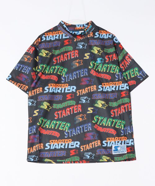 STARTER(スターター)の「【STARTER GOLF】スターターゴルフ STARTERロゴパターン 総柄モックネック半袖Tシャツメンズ レディース ユニセックス SG-123003(Tシャツ/カットソー・メンズ・ホワイト/ピンク/ブラック・L/M/XL)」の5枚目の写真