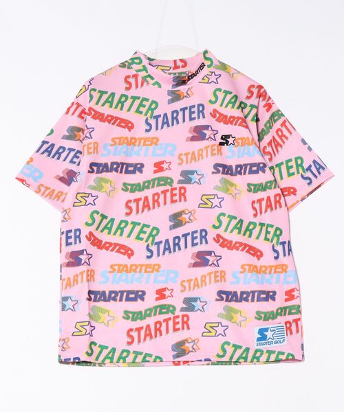 STARTER(スターター)の「【STARTER GOLF】スターターゴルフ STARTERロゴパターン 総柄モックネック半袖Tシャツメンズ レディース ユニセックス SG-123003(Tシャツ/カットソー・メンズ・ホワイト/ピンク/ブラック・L/M/XL)」の6枚目の写真