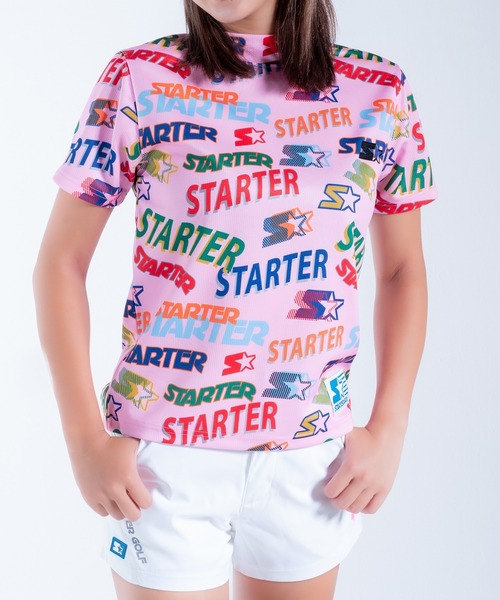 STARTER(スターター)の「【STARTER GOLF】スターターゴルフ STARTERロゴパターン 総柄モックネック半袖Tシャツメンズ レディース ユニセックス SG-123003(Tシャツ/カットソー・メンズ・ホワイト/ピンク/ブラック・L/M/XL)」の11枚目の写真