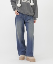 GLOBAL WORK（グローバルワーク）の「ワイドストレートデニム/AND YUA ANY/571656（デニムパンツ・キッズ）」