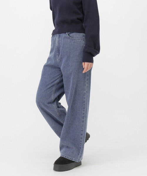 GLOBAL WORK(グローバルワーク)の「ワイドストレートデニム/AND YUA ANY/571656(デニムパンツ・キッズ・ブラック/ブルー/インディゴブルー/ライトブラウン/ブルー系5・SMALL/MEDIUM/LARGE)」の5枚目の写真