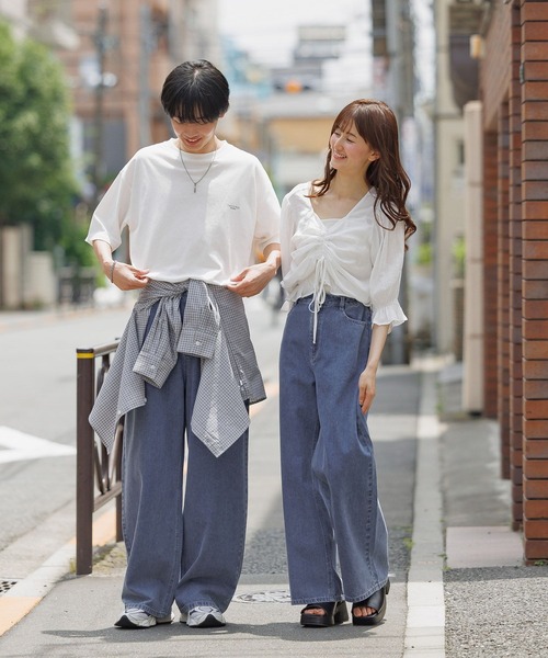 ワイドストレートデニム/AND YUA ANY/571656（デニムパンツ）｜GLOBAL