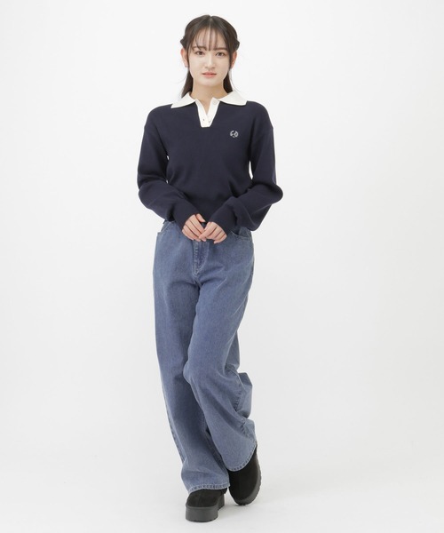 ワイドストレートデニム/AND YUA ANY/571656（デニムパンツ）｜GLOBAL