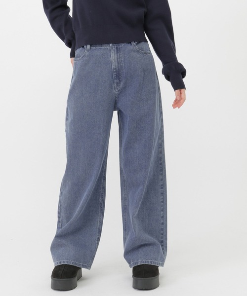 GLOBAL WORK(グローバルワーク)の「ワイドストレートデニム/AND YUA ANY/571656(デニムパンツ・キッズ・ブラック/ブルー/インディゴブルー/ライトブラウン/ブルー系5・SMALL/MEDIUM/LARGE)」の12枚目の写真